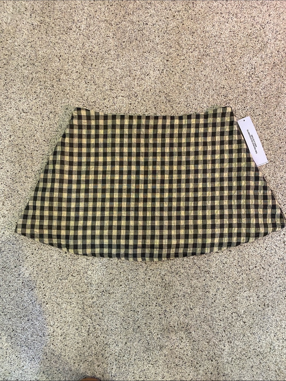 Princess Polly Black & Tan Gingham A-Line Mini Skirt - Picture 2 of 4